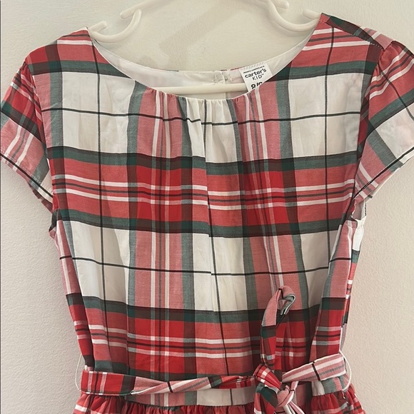 Carter's Red and White Pleated Sundress with Tie Front - Picture 3 of 4